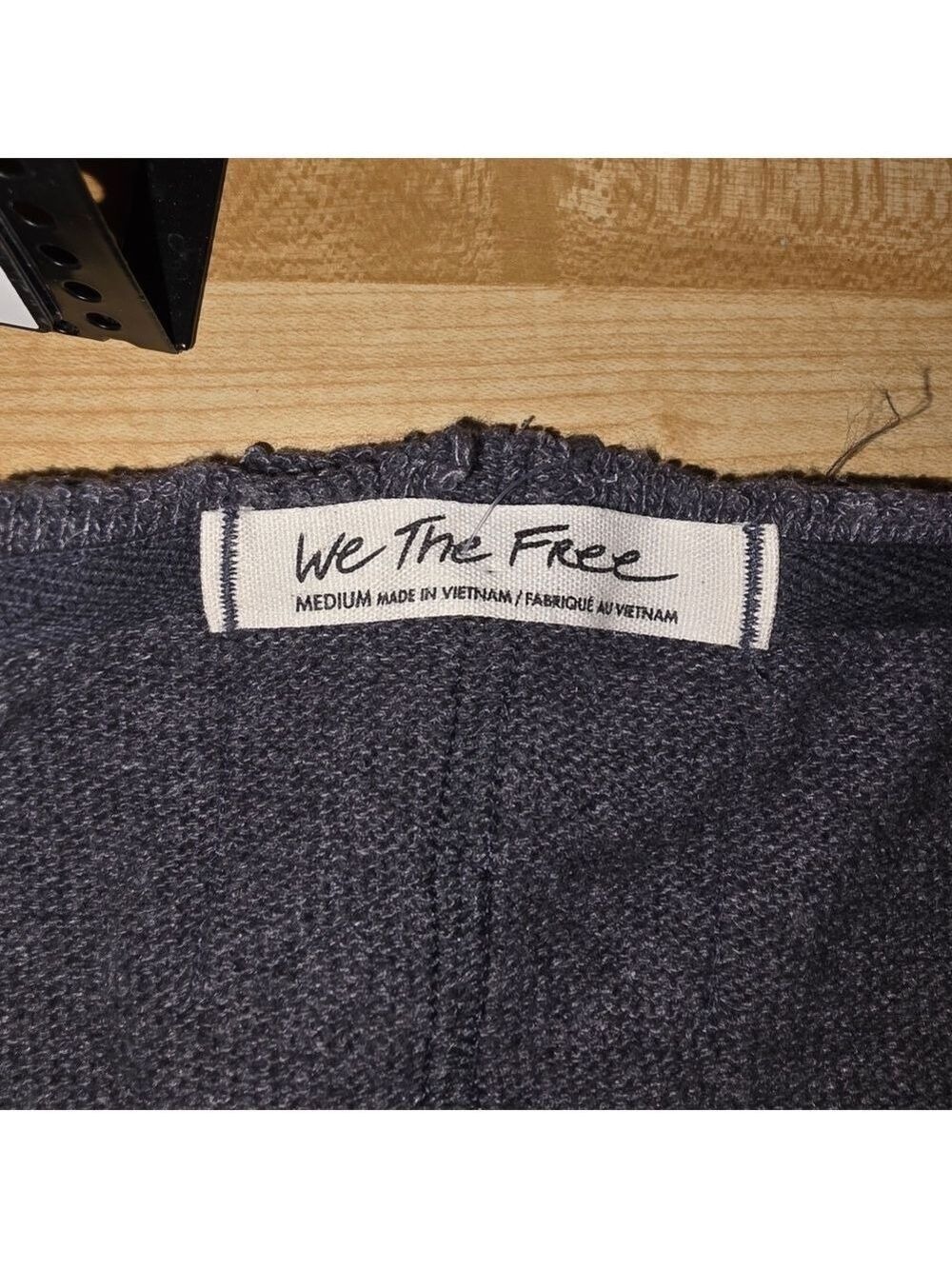 We The Free Charcoal V Neck Long Sleeve Top Medium #SW11 - Picture 7 of 13